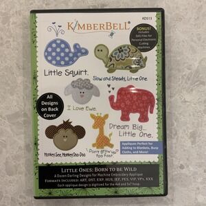 KimberBell Machine Embroidery CD KD513 Little Ones Born To Be Wild Applique